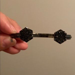 Kendra Scott Gunmetal Black Drusy Bracelet